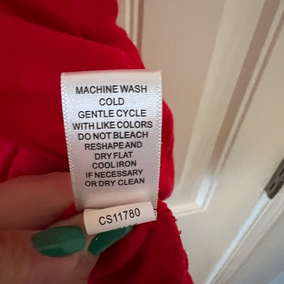 Cable & Gauge Boho Red Pleated Hem Loose Dolman Short Sleeve Jersey Knit Tee - Picture 7 of 8